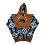 Alpaca Wool Hoodie Howling Wolf Gold large 1.jpg