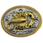 Western Belt Buckle Gold Scorpion S10B