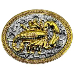 Western Belt Buckle Gold Scorpion S10B