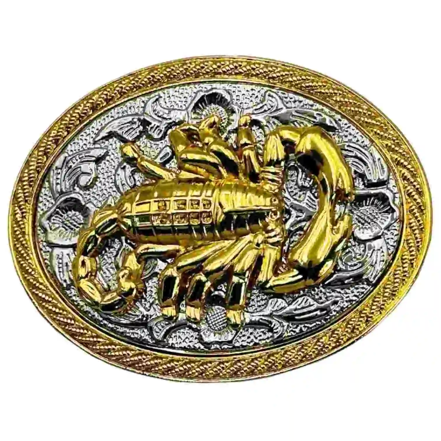 Western Belt Buckle Gold Scorpion S10B