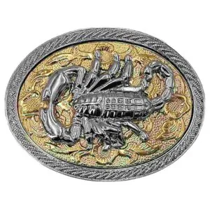 Western Belt Buckle Silver Scorpion S10B