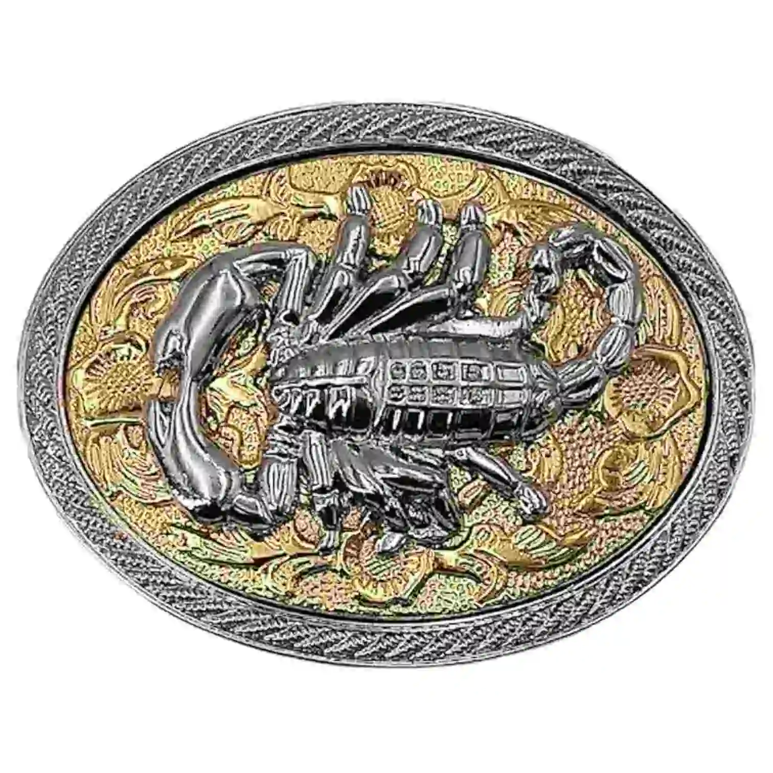 Western Belt Buckle Silver Scorpion S10B