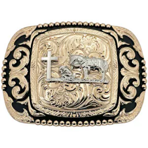 Western Belt Buckle Praying Cowboy S6B