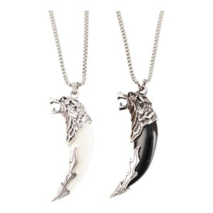 Wolf Fang Necklace On Stainless Steel Chain