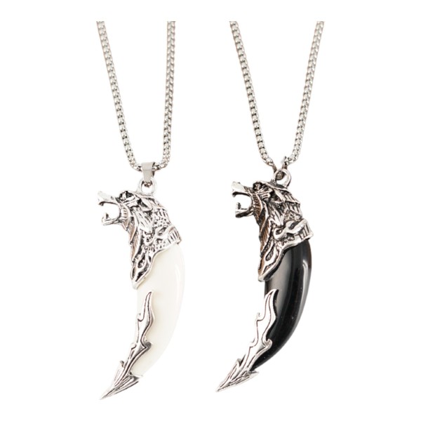 Wolf Fang Necklace On Stainless Steel Chain