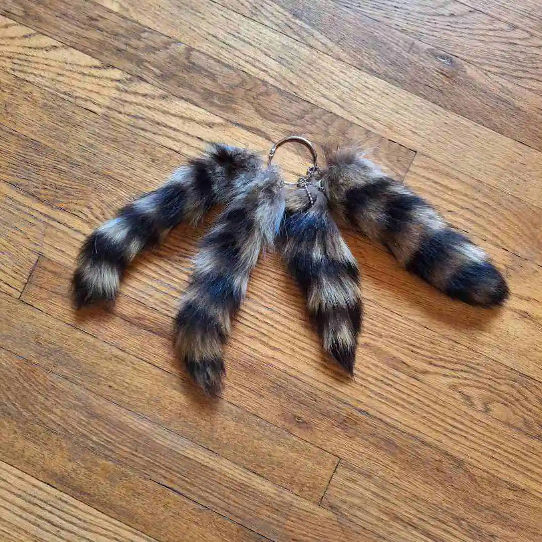 Raccoon Tails Hand Selected and Professionally Tanned