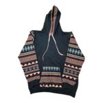 Alpaca Wool Hoodie Plain Front Midnight Green x large 1.jpg
