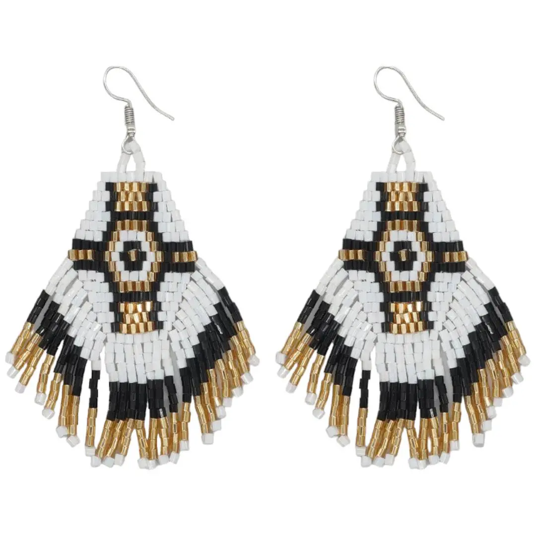 mkmGAZMe beaded earrings white black gold miyuki hand beaded earrings 15 krazy bear.jpg 1