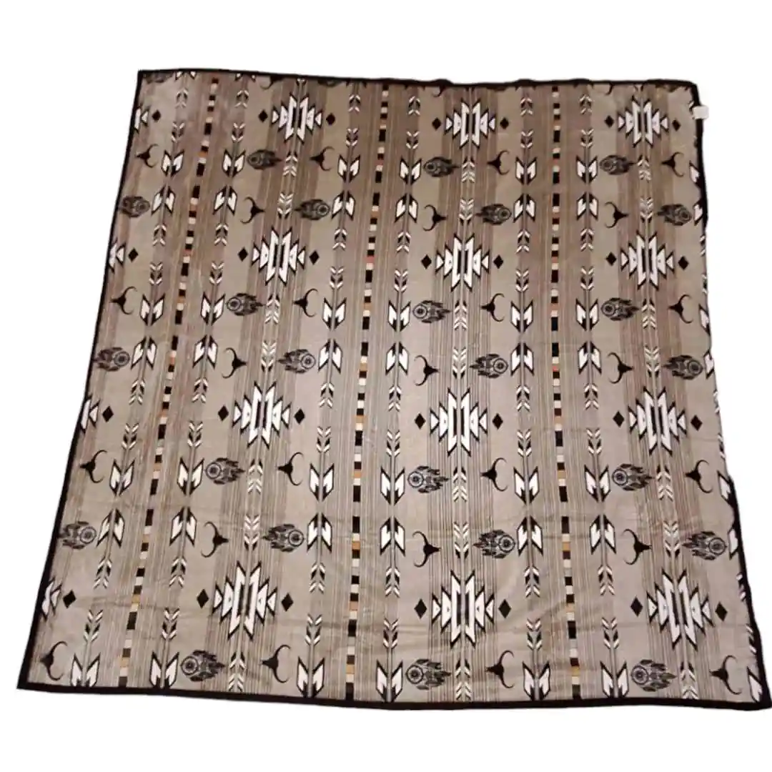 Brown Southwest Plush Twin Blanket