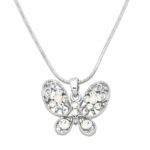 butterfly necklace white gold s2 clear v1