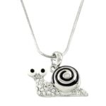 snail necklace white gold s1 clear v1