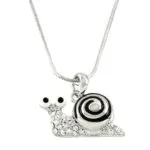snail necklace white gold s1 clear v1