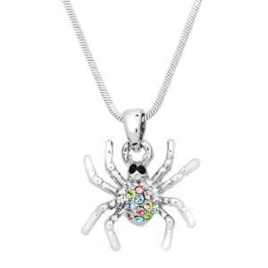 Spider Necklace White Gold S1 Multi Color