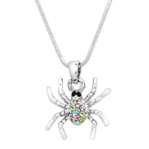 Spider Necklace White Gold S1 Multi Color