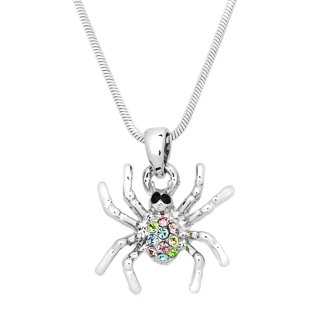 spider necklace white gold s1 multi color v1