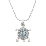turtle necklace white gold s2v aquamarine v1