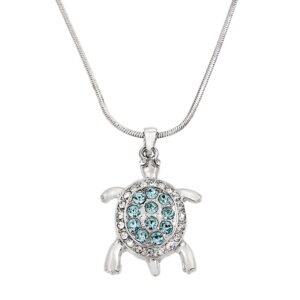 turtle necklace white gold s2v aquamarine v1