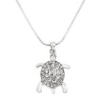 turtle necklace white gold s2v clear v2