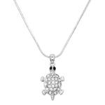 turtle necklace white gold s6v clear v2