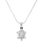 turtle necklace white gold s6v clear v2