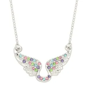 Wing Necklace White Gold S2 Multi Color