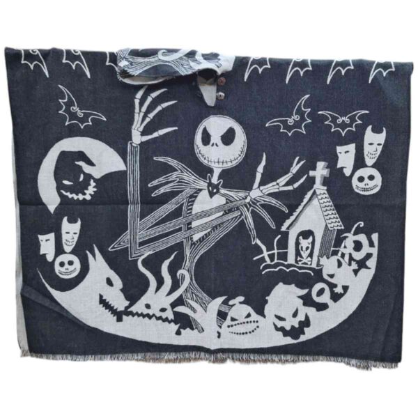 Alpaca Wool Poncho Black With Jack Style 4