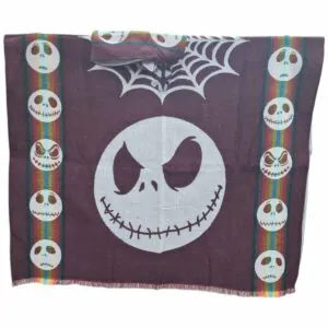 Alpaca Wool Poncho Red With Jack Style2