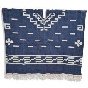 Alpaca Wool Poncho Blue Clint Eastwood