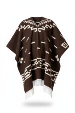 alpaca wool poncho brown clint eastwood