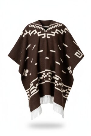 alpaca wool poncho brown clint eastwood