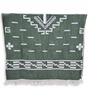 Alpaca Wool Poncho Green Clint Eastwood