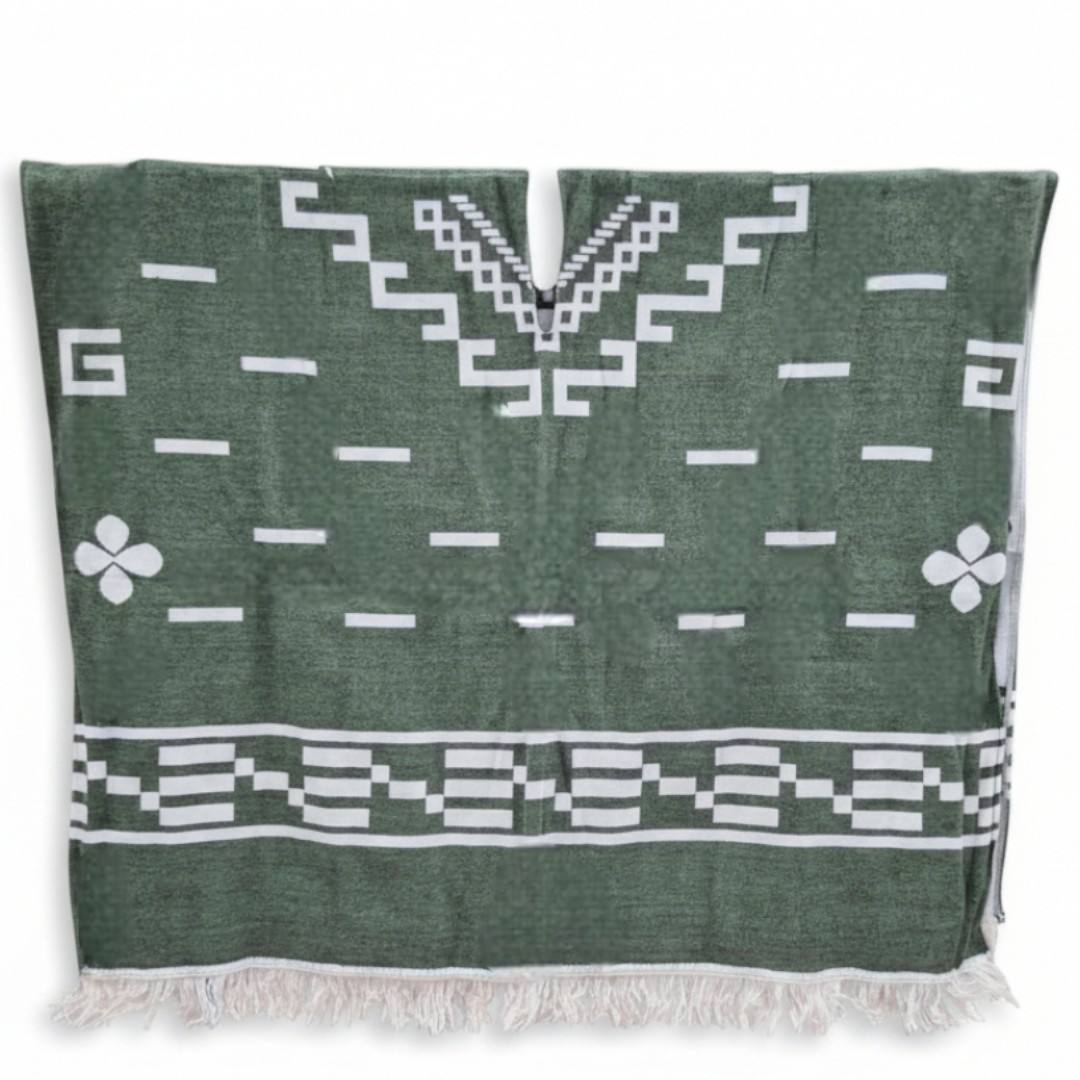 Alpaca Wool Poncho Green Clint Eastwood