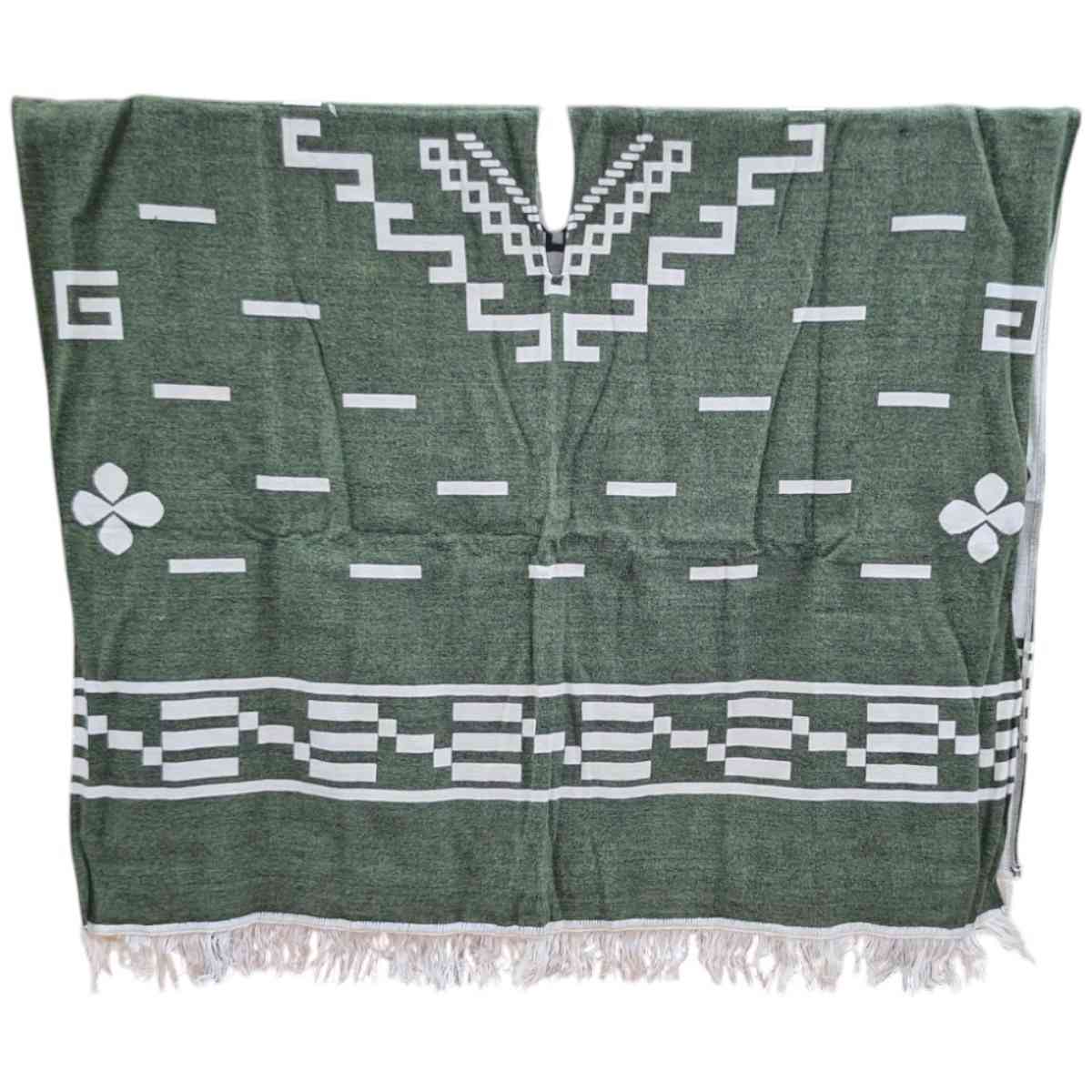 Alpaca Wool Poncho Green Clint Eastwood