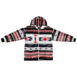 fleece blanket jacket red black