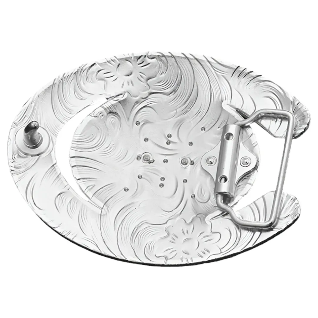 Longhorn Silver and Black Horseshoe Buckle 1
