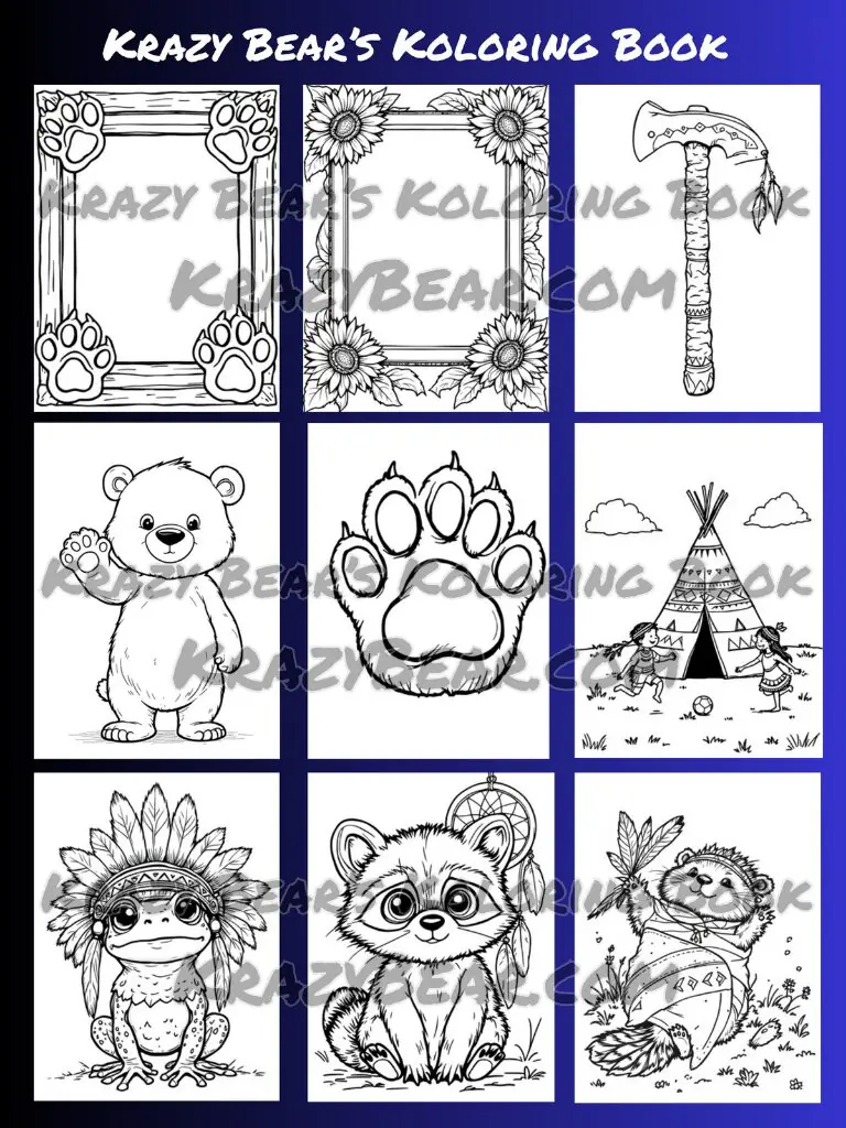 Native Designed Coloring Books Ages 4 to 8