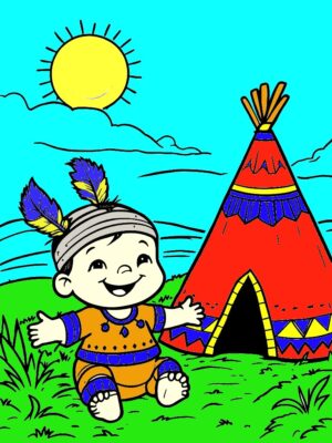 Native Designed Children's Coloring Books Ages 4 to 8