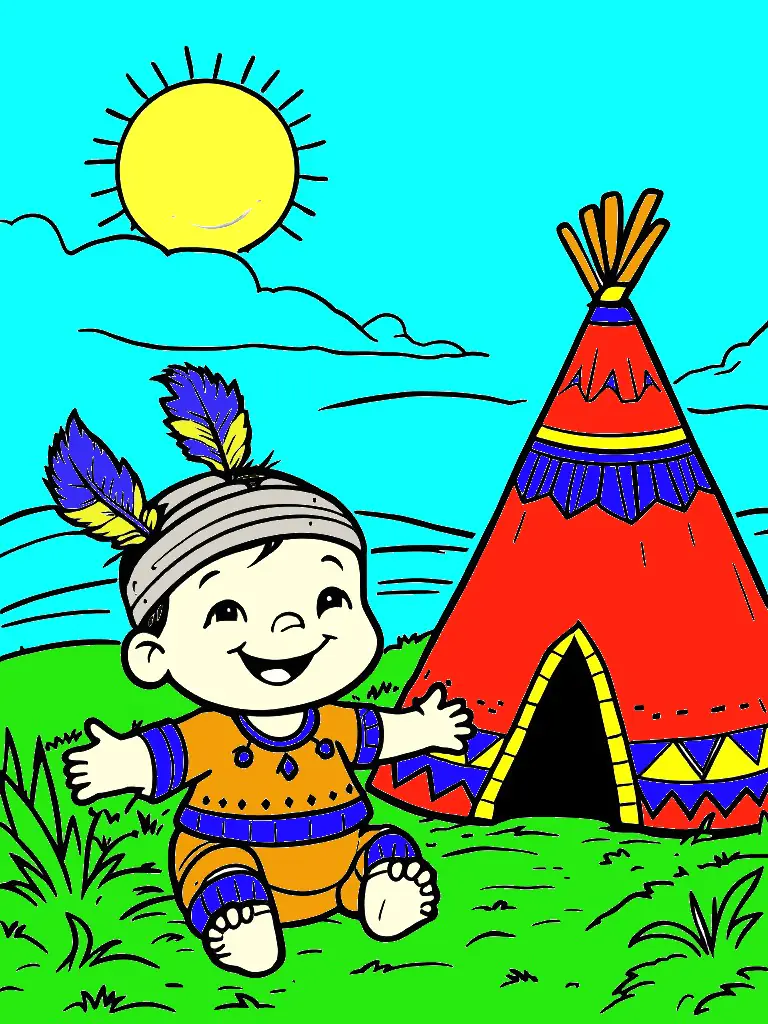 Native Designed Children's Coloring Books Ages 4 to 8