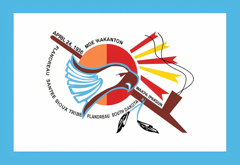 flandreau santee sioux tribal flag krazy bear