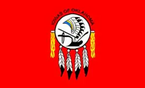 iowa tribe of oklahoma flag krazy bear