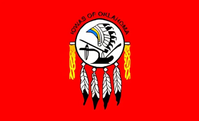 iowa tribe of oklahoma flag krazy bear