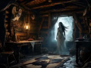 native american legend about a ghostly woman in a hunting cabin