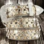 Rhinestone Bling Belt Gold