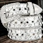 Rhinestone Bling Belt Silver
