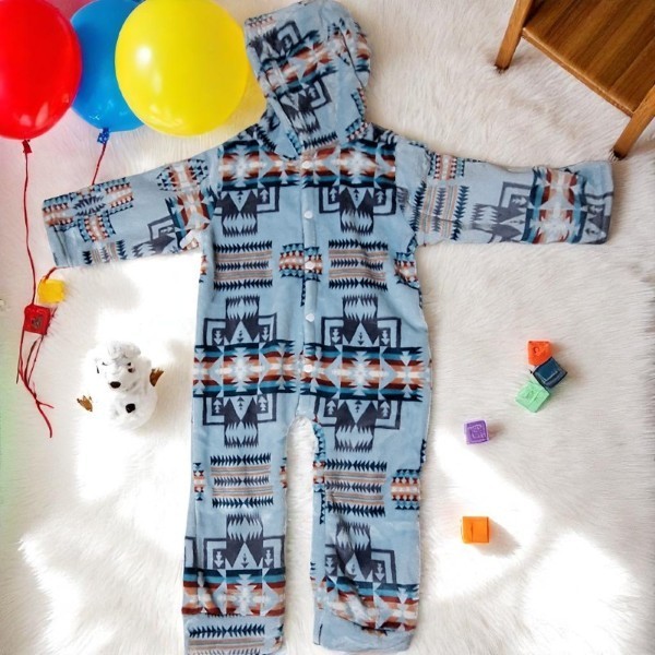 Hooded Super Soft Native Designed Infant Romper
