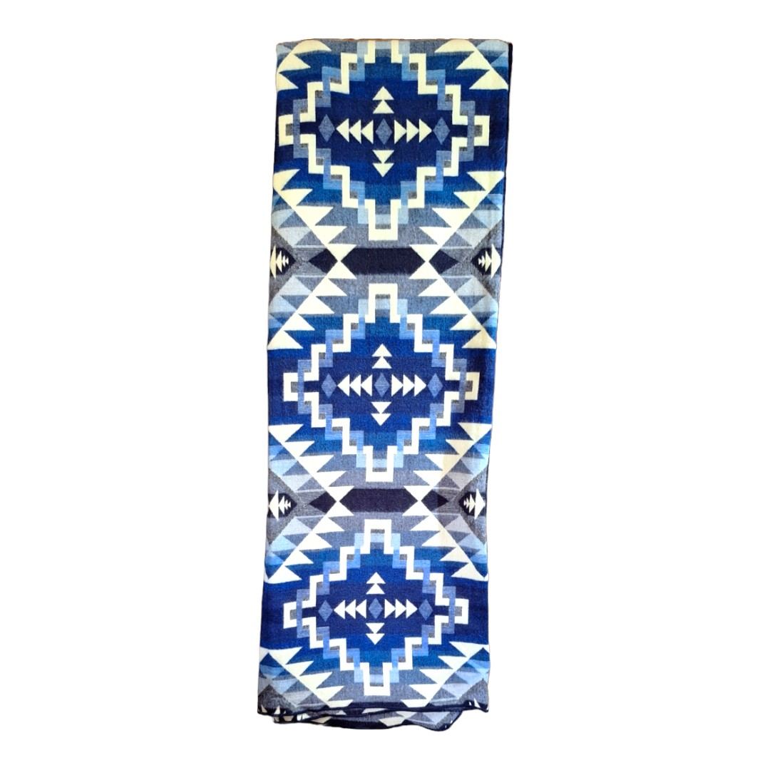 Alpaca Wool Native Blanket Blue Grey