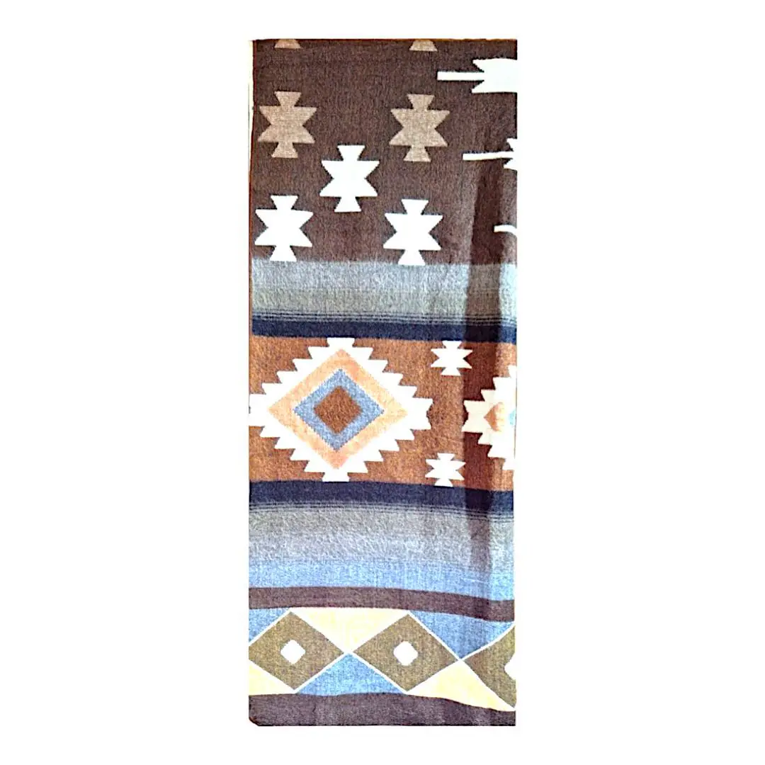 Alpaca Wool Native Blanket Brown Grey