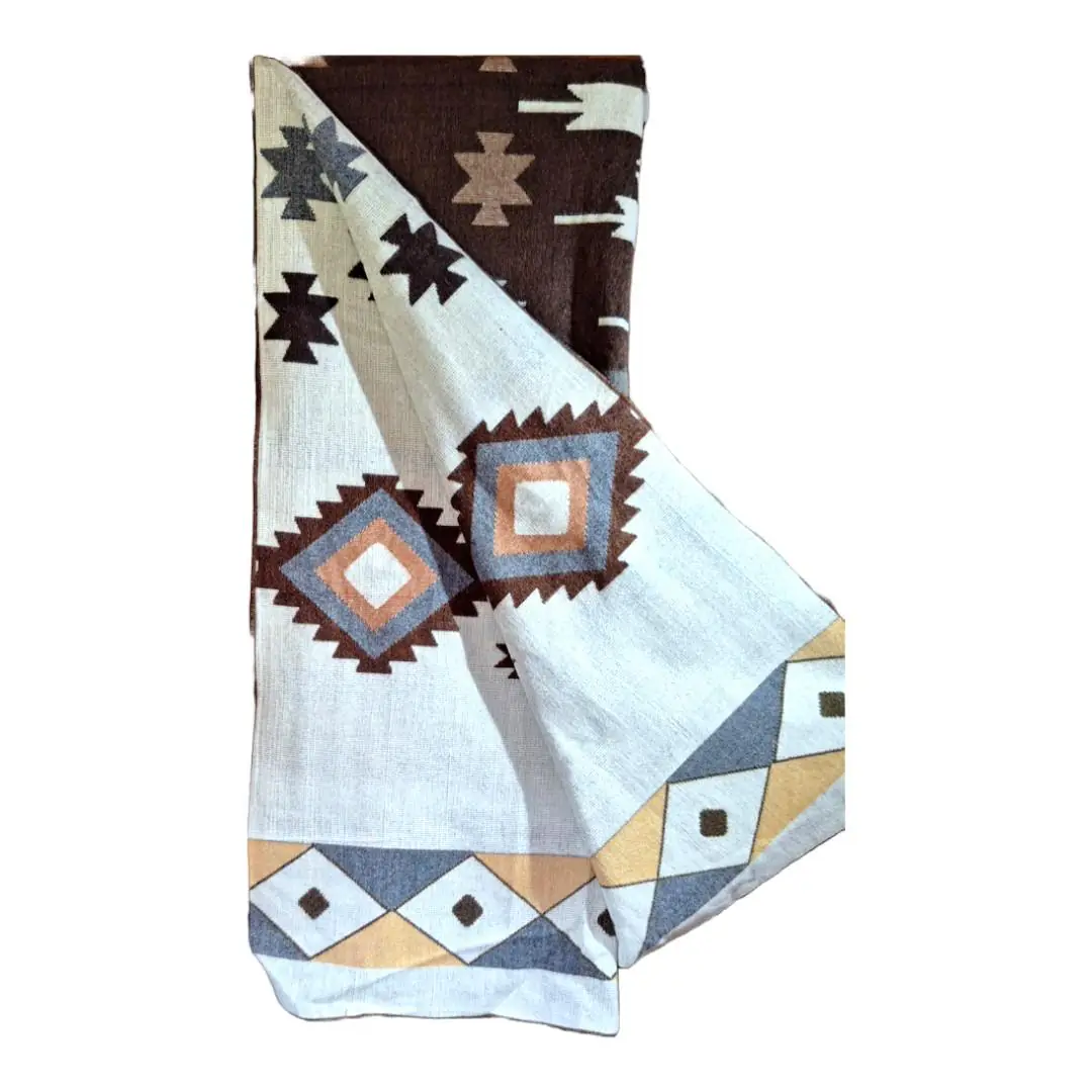 Alpaca Wool Native Blanket Brown Grey