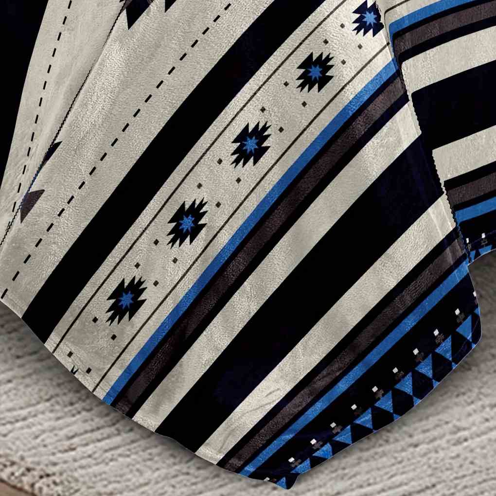 blue white plush fleece blanket krazy bear 2