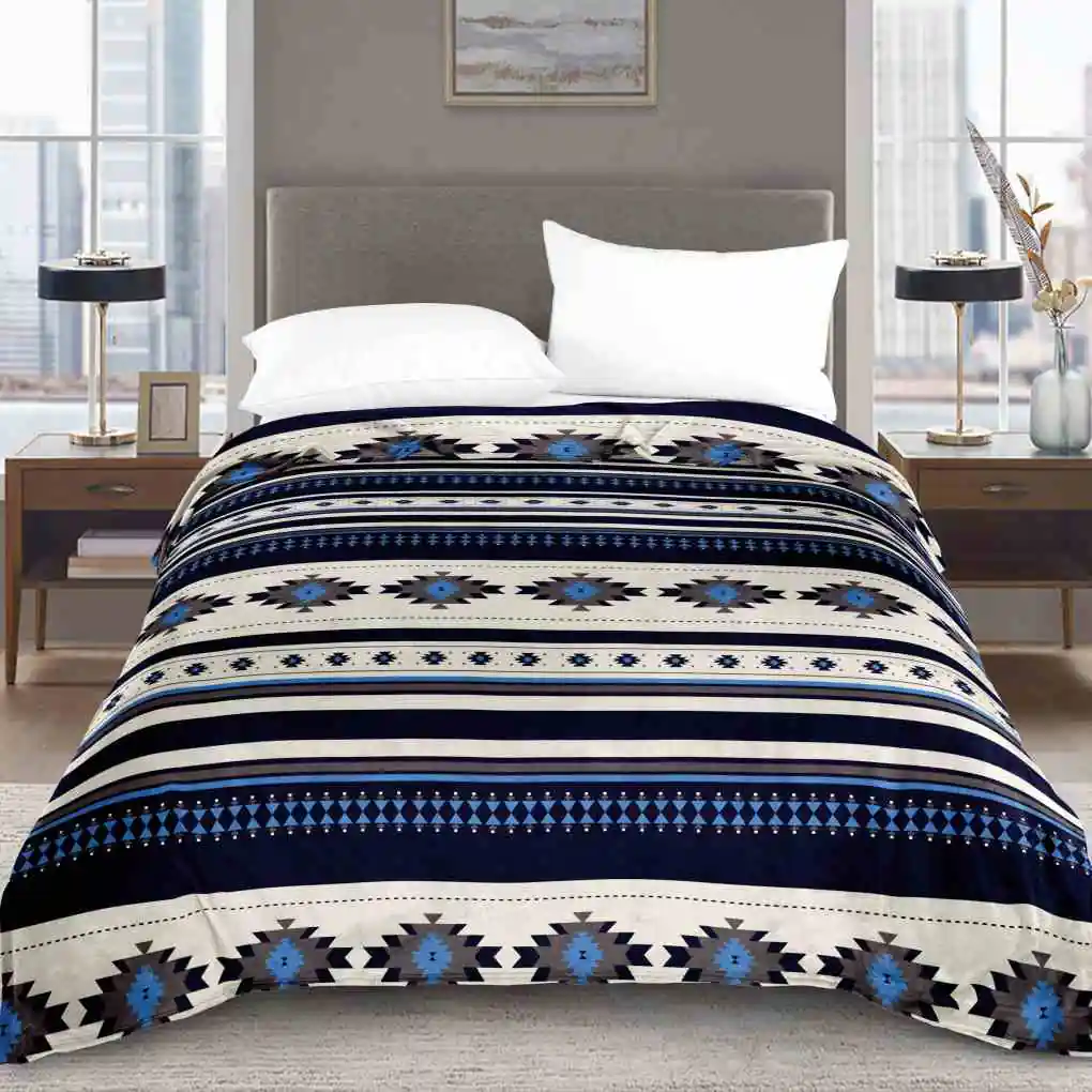 blue white plush fleece blanket krazy bear 3